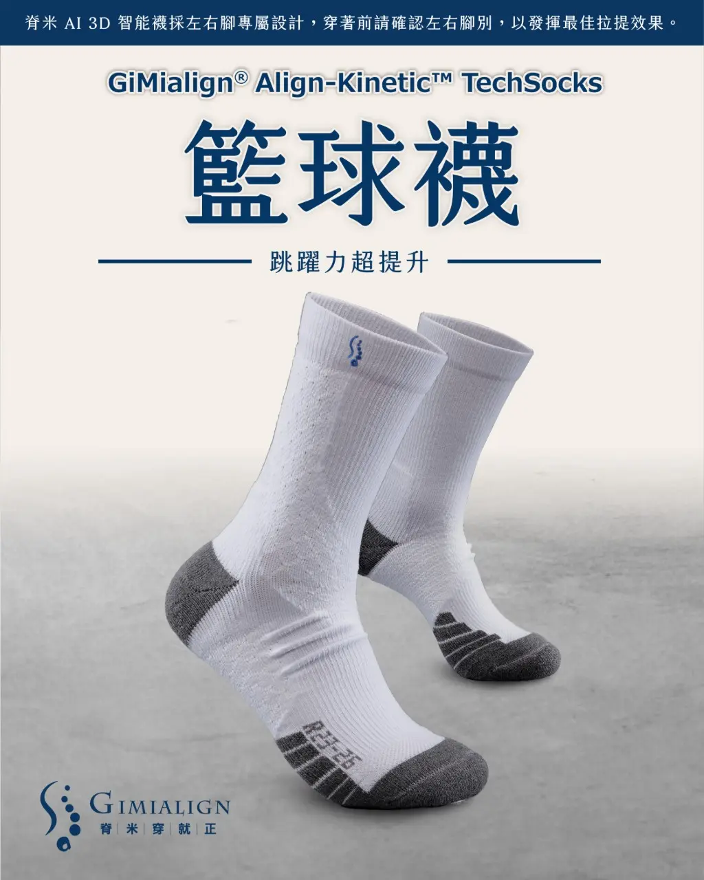 AI 3D 智能籃球襪 /雙
